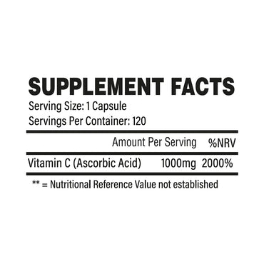 Trained by JP Nutrition – VIT-C 120 Servings