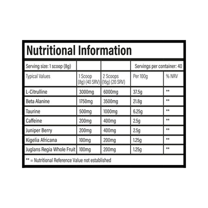 Trained by JP Nutrition – DNFM ! Extreme Pre-Workout