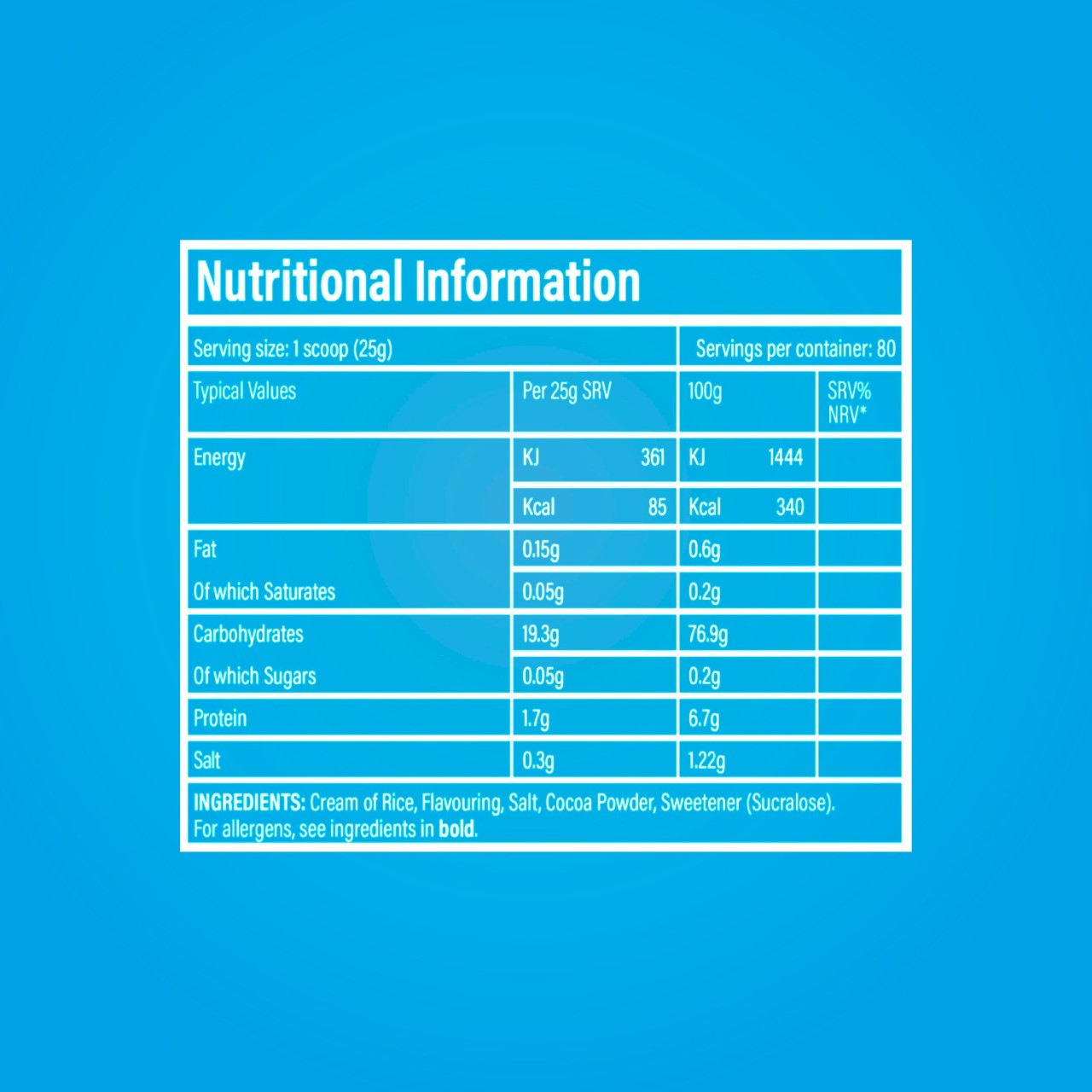 Trained by JP – Cream of Rice (COR) 2kg